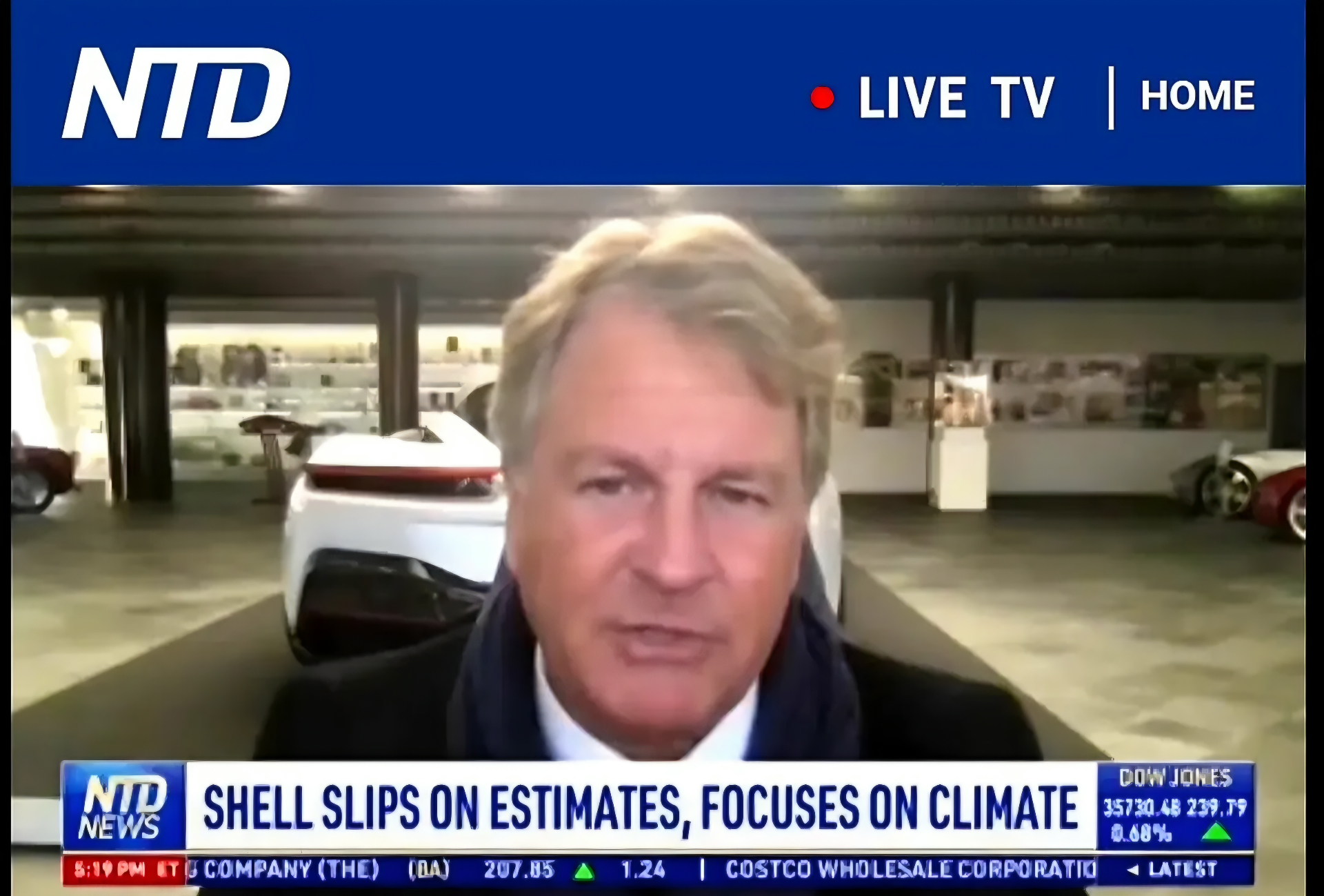 Lars Carlstrom appearing in an NTD News television interview